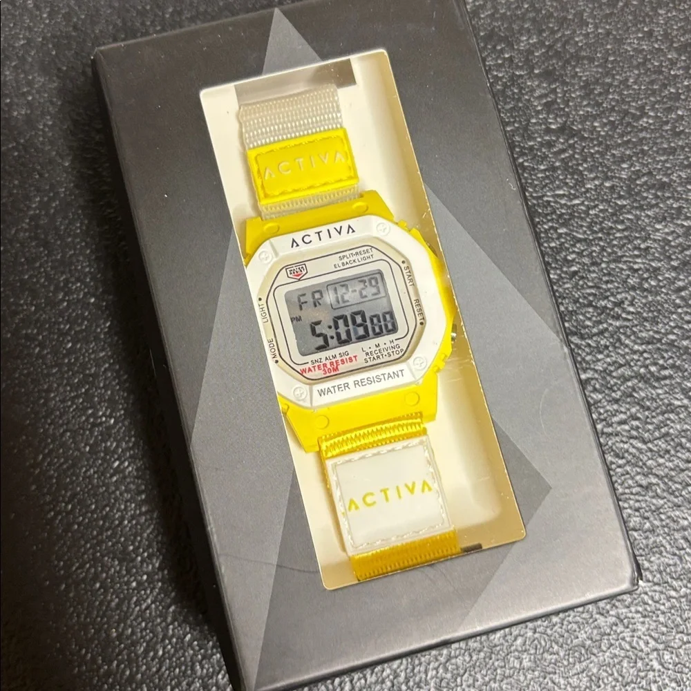 NWT Activa Spectra X Invicta Digital Unisex Watch - 44.5mm, Yellow, White